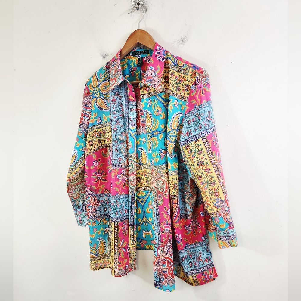 Lauren Ralph Lauren Boho Button Down Top